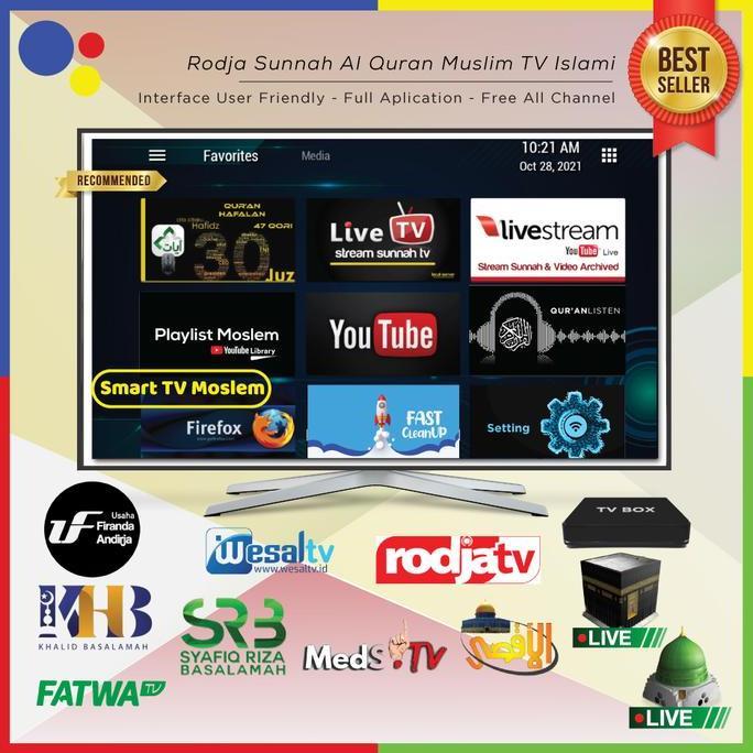 Sunnah Smart Muslim Rodja TV Box Al-Qur'an Murottal Streaming Islami & Al Quran Digital