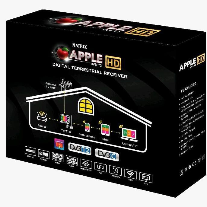 STB MATRIX APPLE DVB T2 MERAH