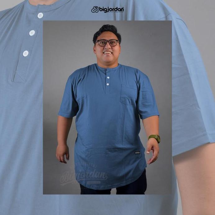 BIGJORDAN baju muslim kaos kurta big size gamis pria ukuran jumbo 3XL 4XL 5XL 6XL 7XL 8XL Koko Kaos 