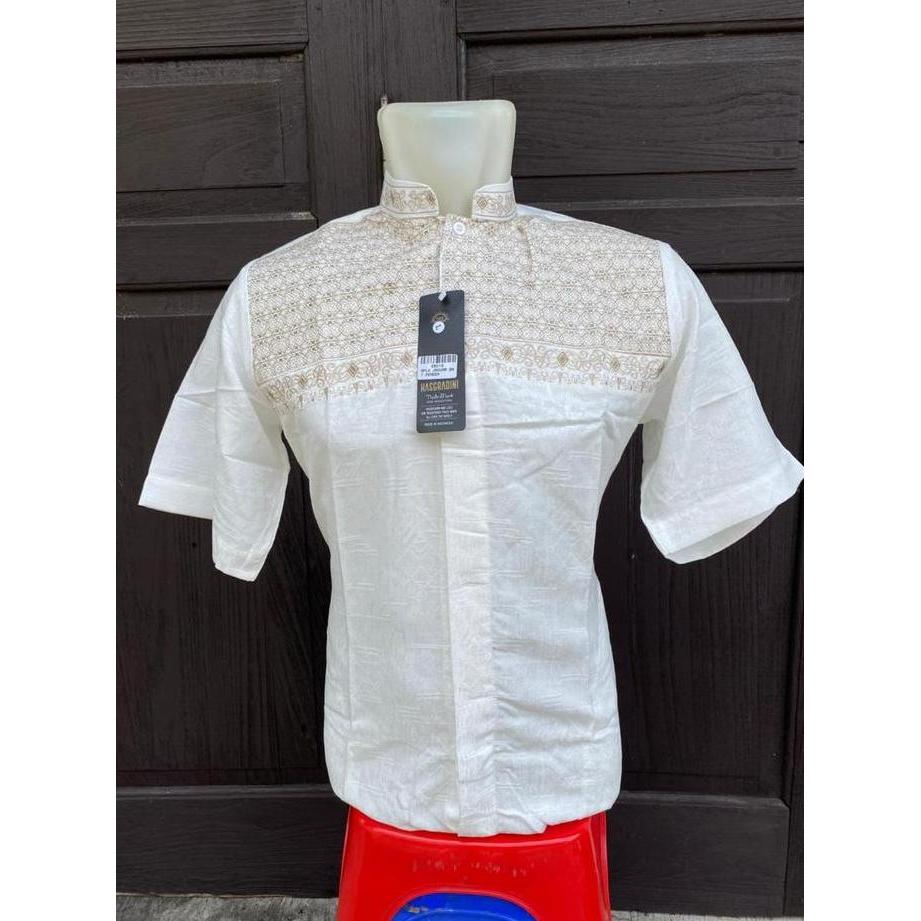 Baju Koko Pria Dewasa Hasgradini Katun Jaguar Motif Dada / Baju Muslim Pria Premium