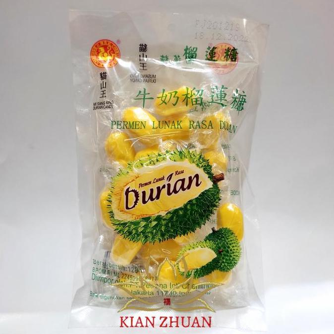 Permen Lunak Rasa Durian 120gr