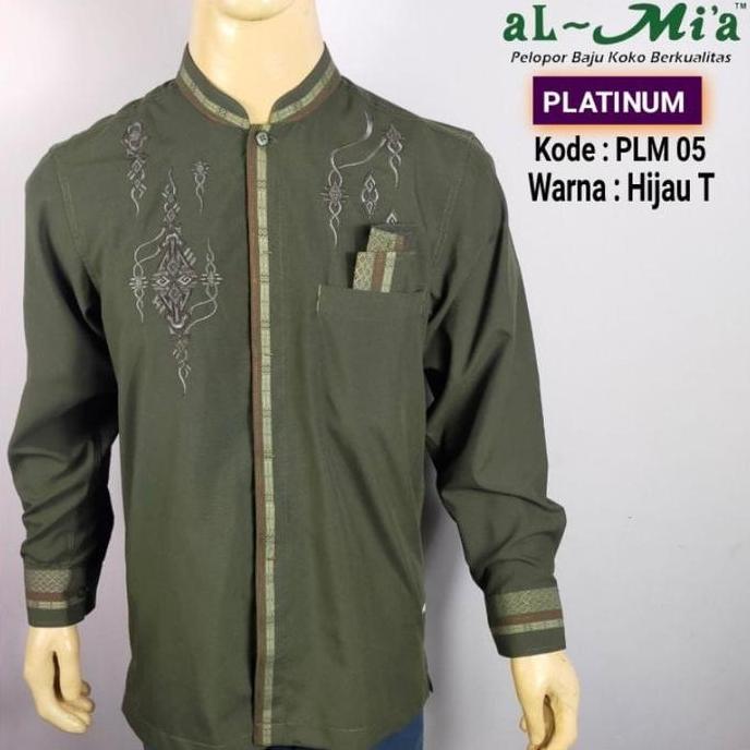 Baju koko al mia MT Platinum Hijau 100% original lengan panjang ALMIA