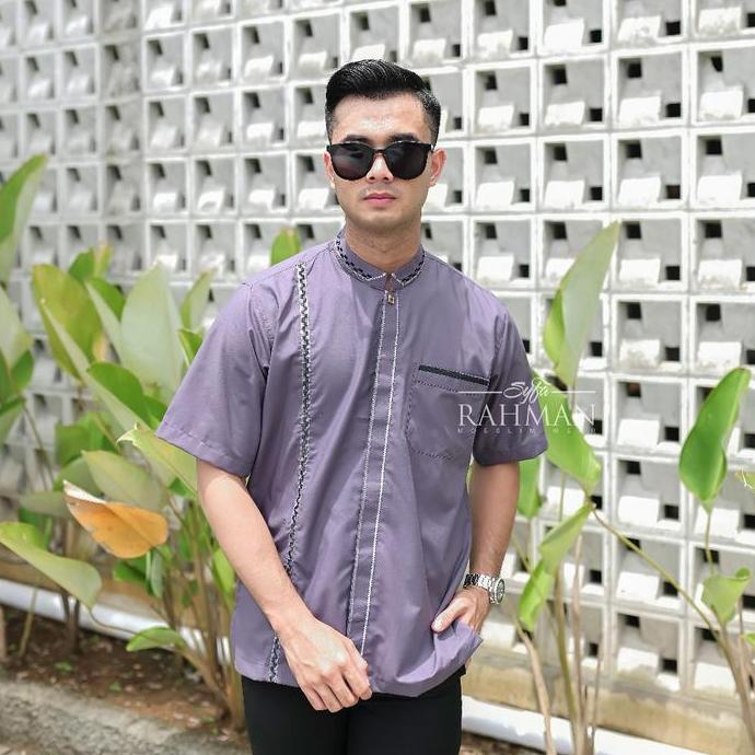 Syfa Rahman Prive - Baju Kemeja Koko Bordir Lengan Pendek Rumi Series