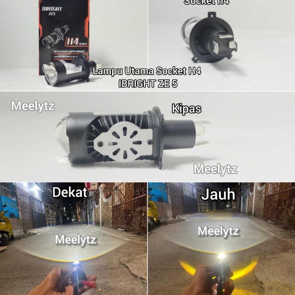 IBRIGHT ZE 5  & ZE 22 - Premium Lampu Utama LED H4 Original IBRIGHT ZE5 high low AC DC  Terbaru