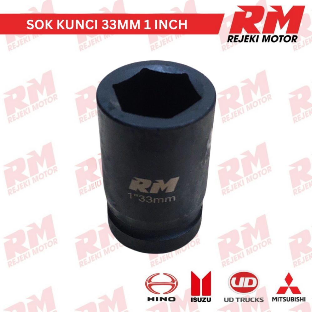 NEW MATA SOK IMPACT 33 MM KUNCI SOCK RODA TRUCK 1 INCH 33 MM KUNCI SHOCK RODA TRUCK IMPACT 33 [terba