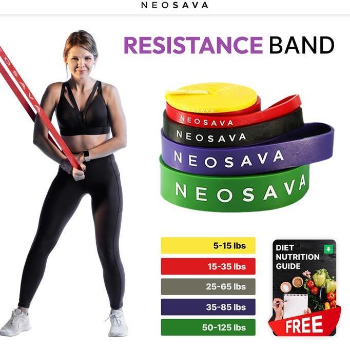 NEOSAVA Long Resistance Band Karet Fitness Pull Up Gym Rubber Strap