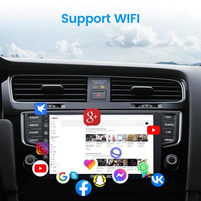 Gearele Head Unit Double Din Android 11 Bluetooth Wifi Gps 7 9 10 Inch