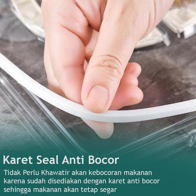 Qiek Kotak Penyimpanan Kulkas Kontainer Kulkas Food Kontainer Kotak Penyimpanan Kulkas Akrilik Sekat