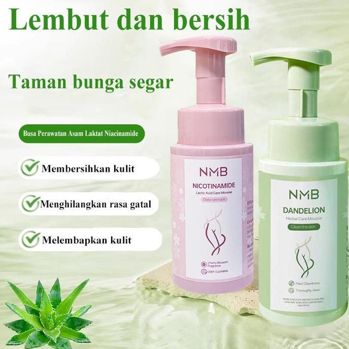 NMB Care Mousse, diformulasikan dengan niacinamide dan asam laktat, membersihkan dengan lembut