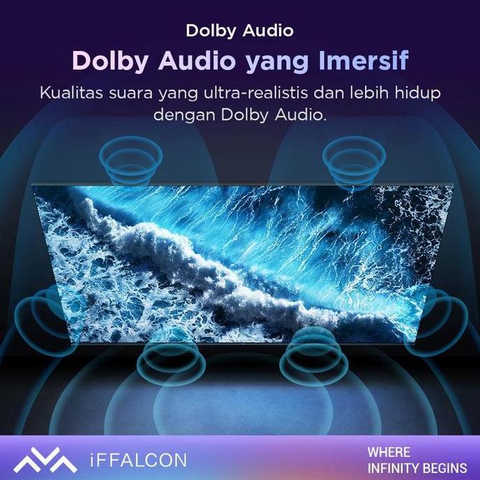 Grosir Iffalcon 43 Inch U65 Series Google Tv (Android 12) Smart Digital - 4K Uhd - Dolby Audio - Goo