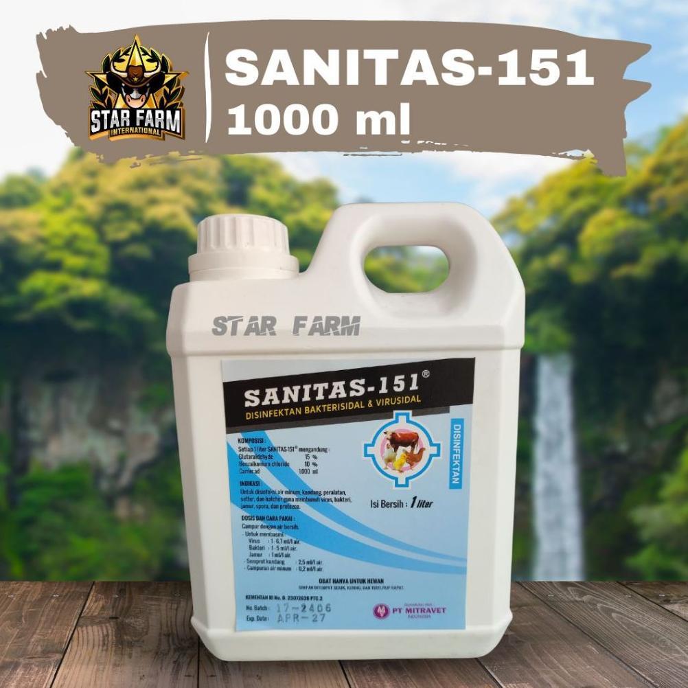 Ready Stock Sanitas 151 Desinfektan Netto 1lt - star Farm