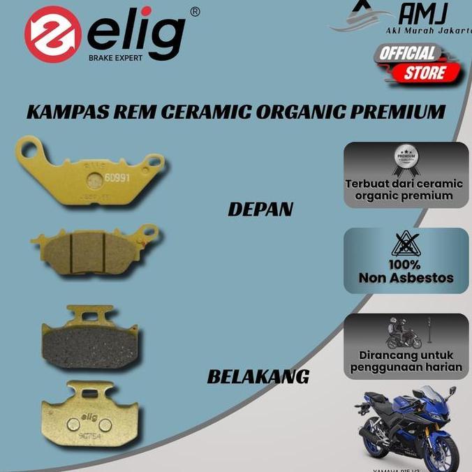 ElKampas Rem Depan Belakang Yamaha R15 V3 - EM100 & EM049