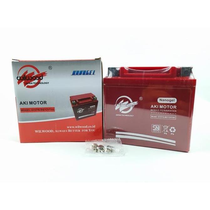 Promo Wilwood Baterai Aki Motor Honda Vario 125 Techno Fi Vario 150 Satria Fu Gtz7S 7Ah Gtz-7S Mtz7V