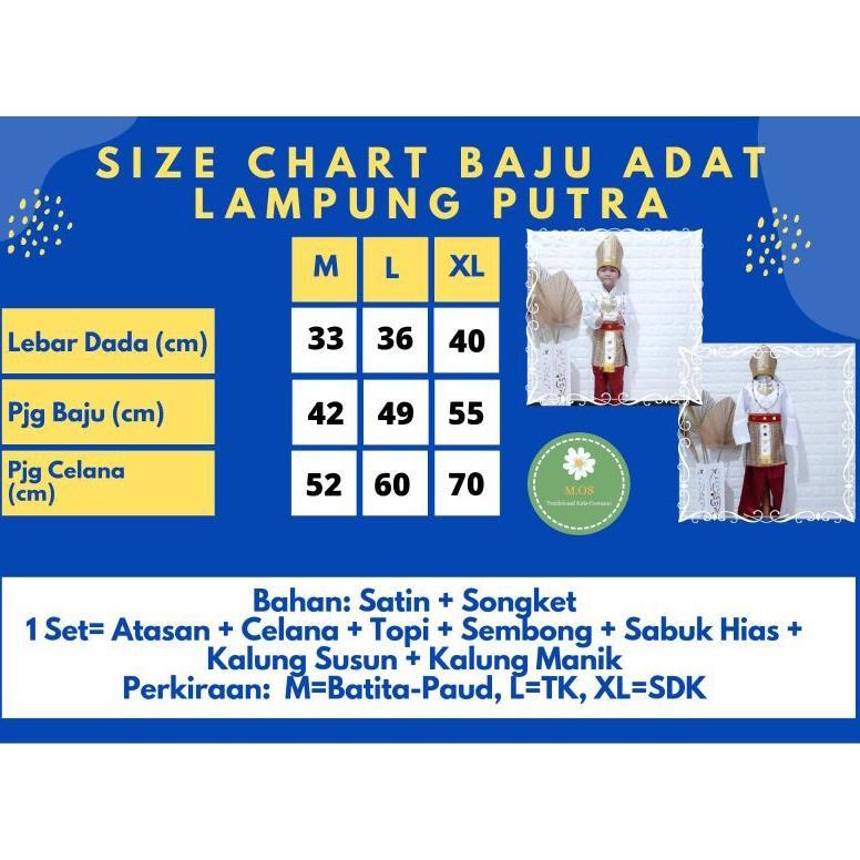 Best Seller Baju Adat Lampung Anak | Pakaian Tradisional Lampung | Kostum Adat Lampung | Baju Adat L