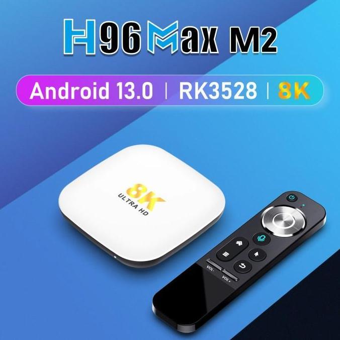 Baru Android Tv Box H96 MAX M2 RK3528 4GB/32GB Android 13 Remote Voice 8K smart-v1s Buru Order