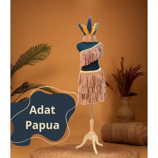 Free Ongkir Kostum Adat Papua Anak Dan Dewasa Pria Wanita | Baju Adat Papua Simpel