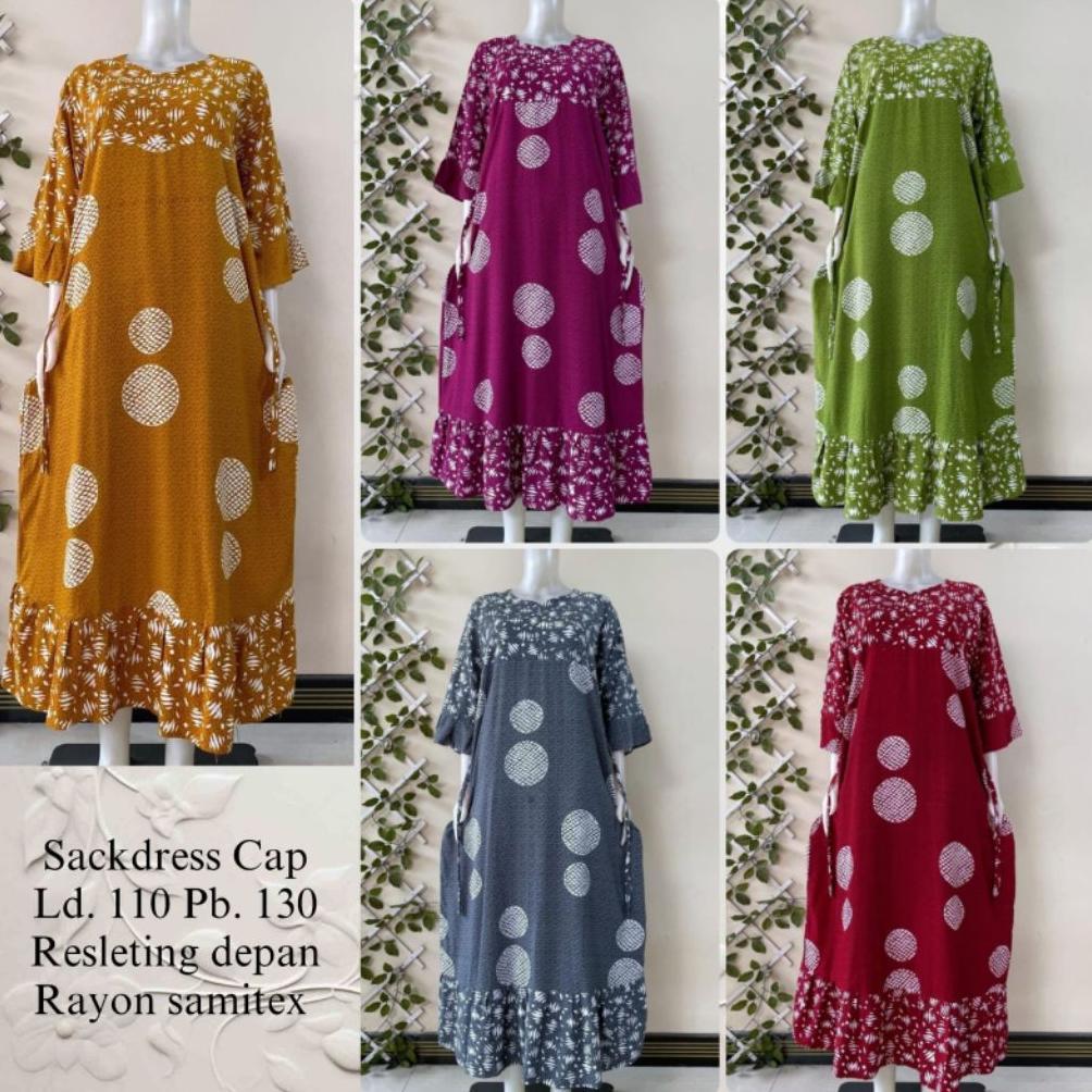 Gratis Ongkir (6)Daster Panjang Dress Midi Fenty Busui Sackdress Shanum Kayla Zahra Long Kinan Rosa 