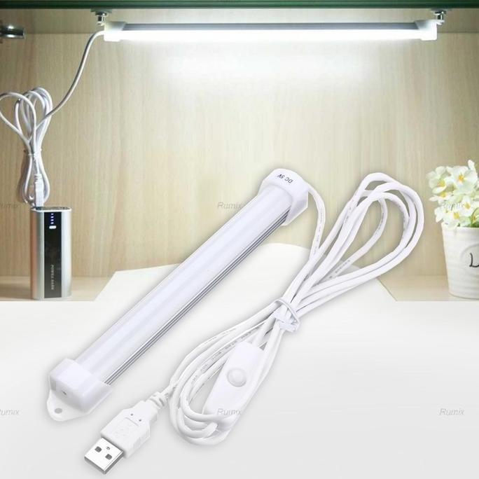 JAMIGATI Lampu Neon Panjang Strip Tabung LED USB Belajar Kerja Rumah Dapur