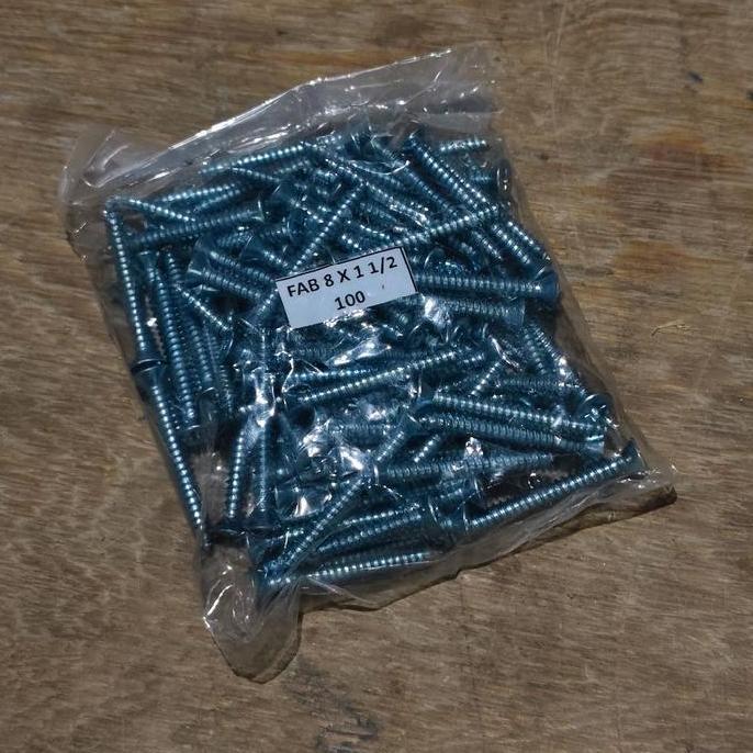 Skrup Phillip 1 1/2 " x 8 MM 1 1/2 Sekrup Kayu 4 CM Harga 1 Dus