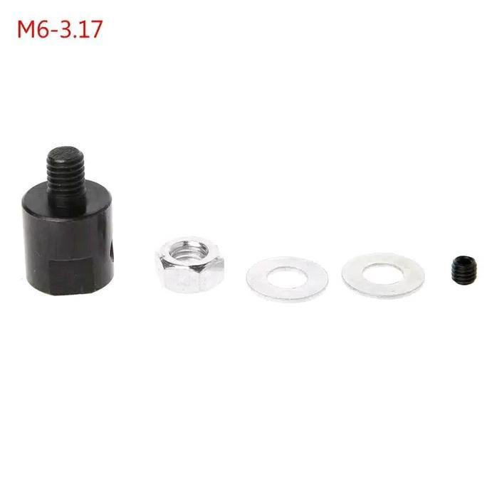 GIVICIL Adapter Mini Gerinda Motor Coupler Coupling M6x3,17mm Dinamo As 3,17mm