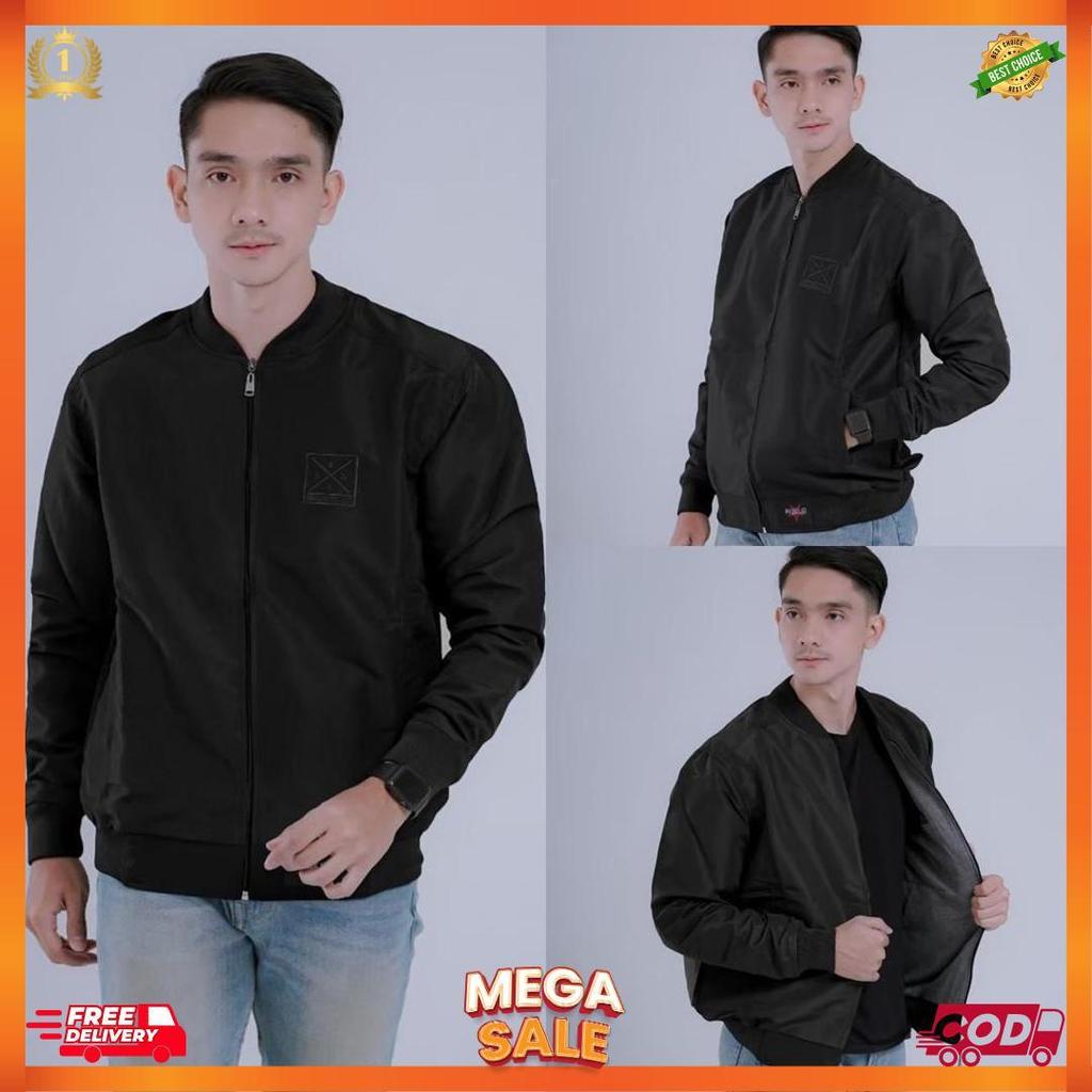 JAKET BOMBER TASLAN PRIA REBEL ID / JAKET BOMBER PRIA / JAKET MOTOR CASUAL BOMBER  COWOK TEBAL ANTI 