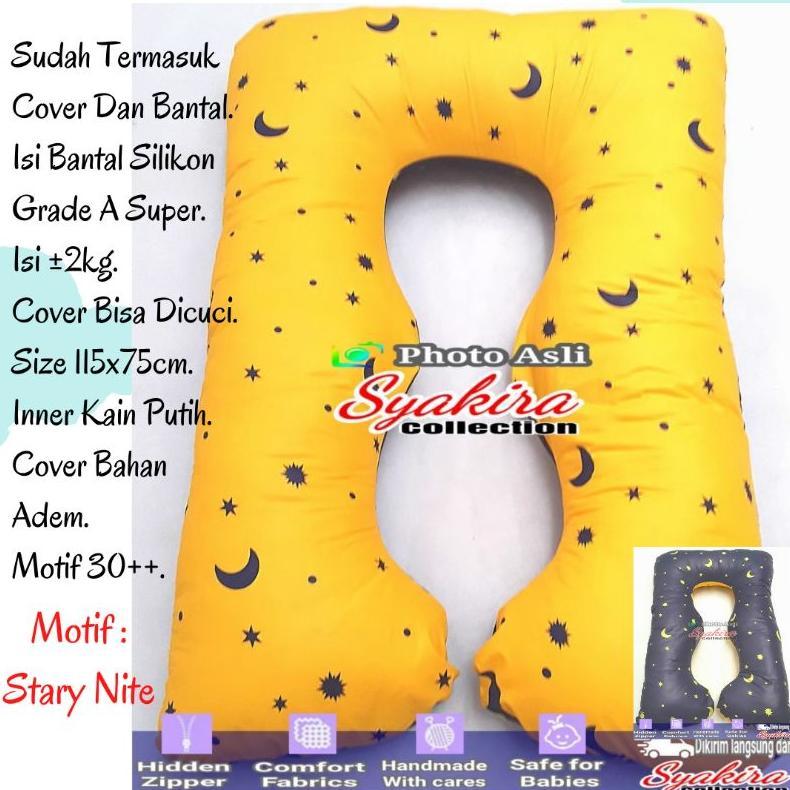 Diskont Syakira - Bantal Hamil Motif Silikon Nyaman