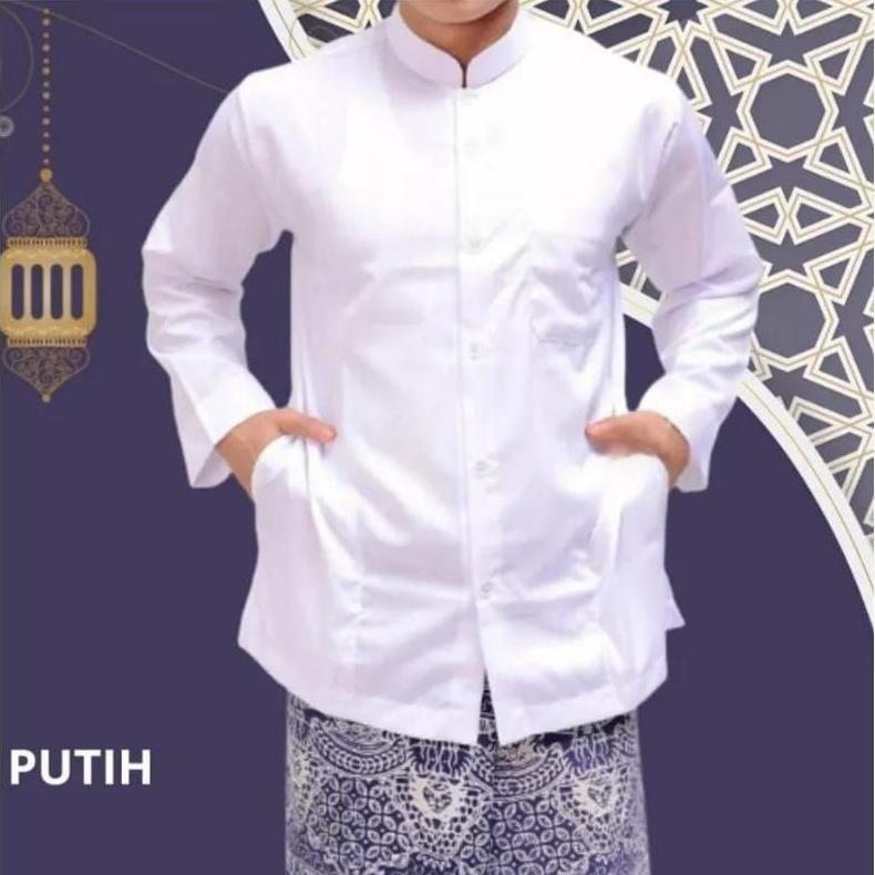 FAVORIT Baju Koko Lengan Panjang Pria Baju Koko Buat Grub Hadroh Sholawatan KEKINIAN