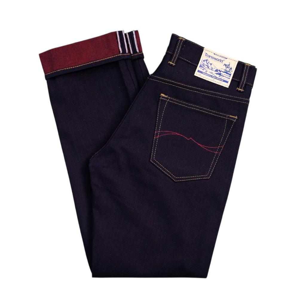 Fast Delivery Transworld Celana Denim Selvedge 14 Oz Aceent Ajiman Black X Red Kekinian
