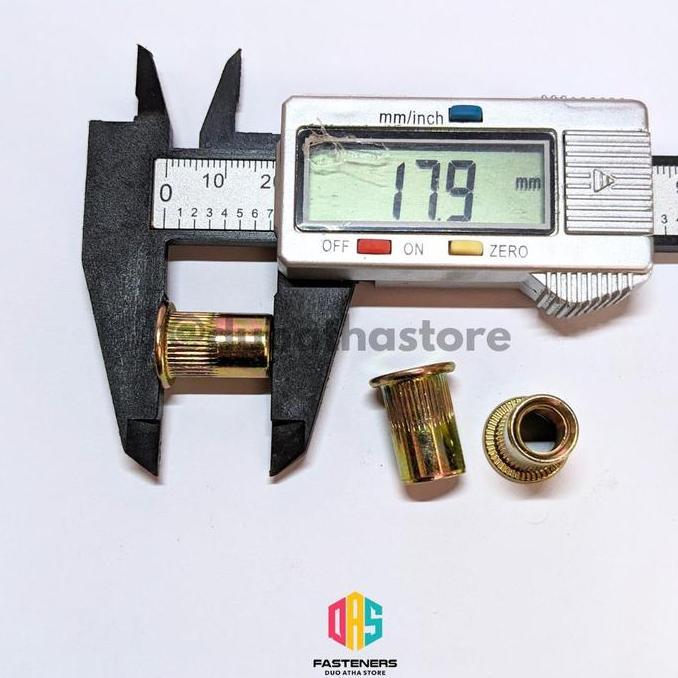 Rivet Nut M8 Yellow / Mur Rivet M8 Kuning / Insert Nut M8 / Sert Nut