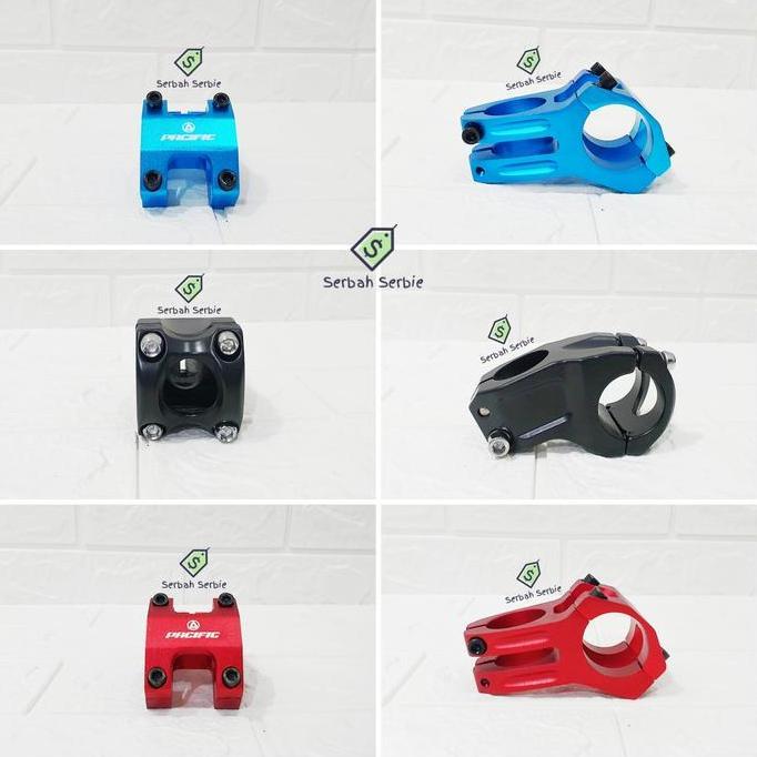 Ready HANDLE STEM OVERSIZE 31.8 HEAD 32MM SEPEDA ALLOY KEPALA TIANG STANG MERAH BIRU HITAM BMX MTB G