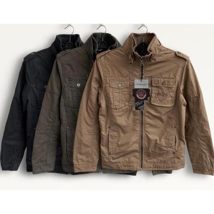 NEW JAKET IMPORT PRIA MERK BAWANGCHENG  L JACKET CASUAL BAPAK SEMI PARKA LAKI LAKI  DEWASA KANCING K