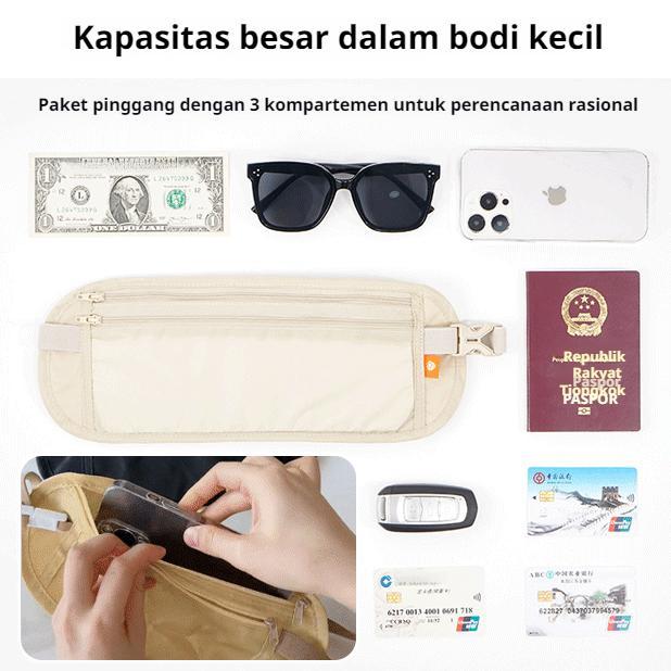 Wajib Punya (Cod/Pengiriman Cepat 24 Jam)[Gratis Ongkir] Tas Dompet Pinggang Travel Anti Maling Hidd