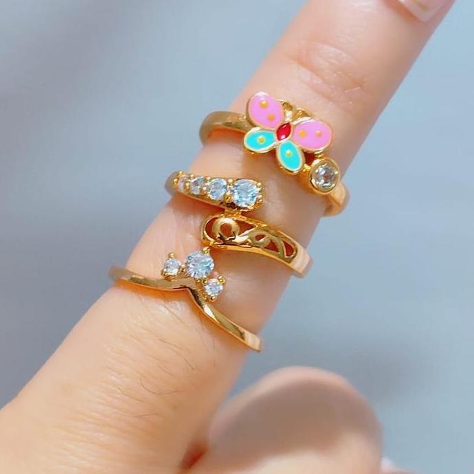 Youboy- Cincin Anak Motif Cincin Anak Kecil Motif Baru Anti Karat-Bestjewlry
