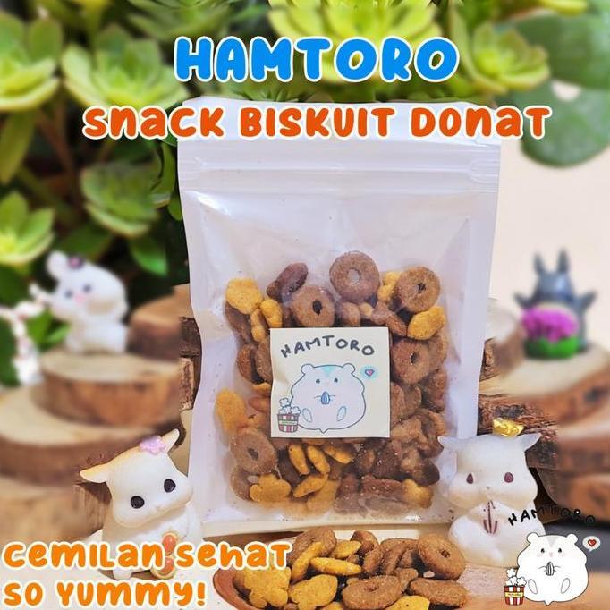 Snack Hamster Biskuit kering 15g bentuk Campur Donat,Ikan,Bulat Makanan Landak mini
