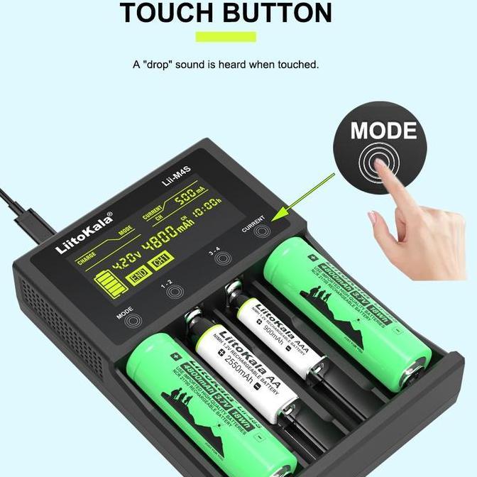 Cekrek- Charger Baterai Liitokala Lii M4S Original / Charger Baterai Aa /18650