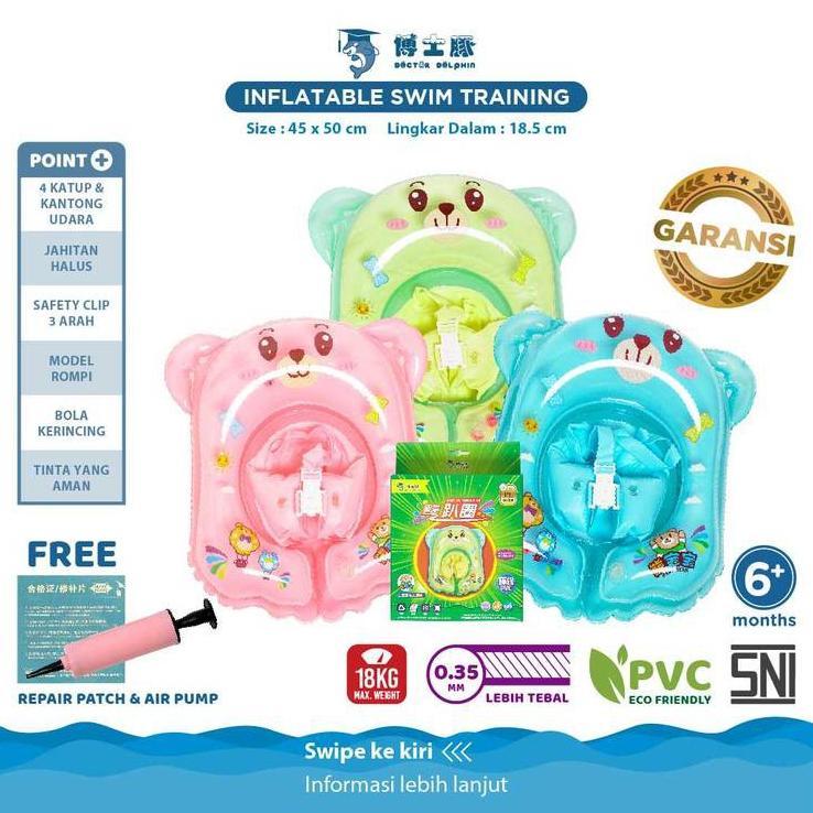 DR DOLPHIN INFLATABLE SWIM TRAINING DD01113 / PELAMPUNG/ ALAT BERENANG / DOCTOR  DOLPHIN INFLATABLE 