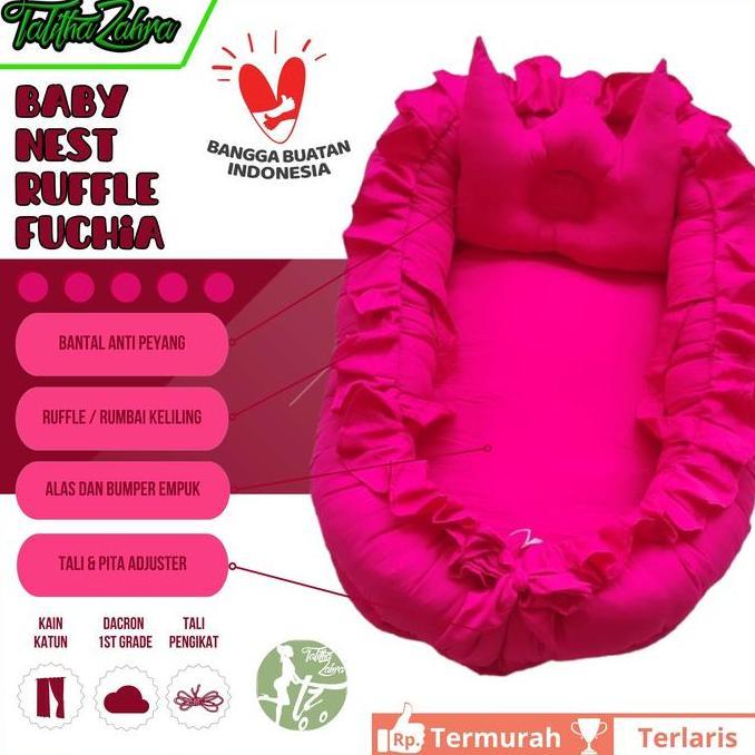 TERLARIS!! HOT READY STOCK BABY NEST RUFFLE POLOS PREMIUM KASUR BAYI KADO LAHIRAN