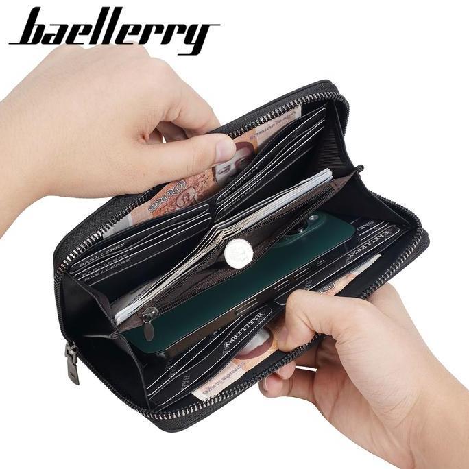 Dompet Pria Wanita Panjang Bahan Kulit PU BAELLERRY C3097 hs