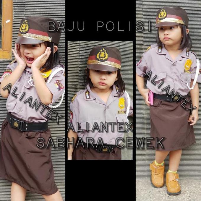 POLISI SABHARA ANAK CEWEK/ KOSTUM ANAK/BAJU PROFESI ANAK