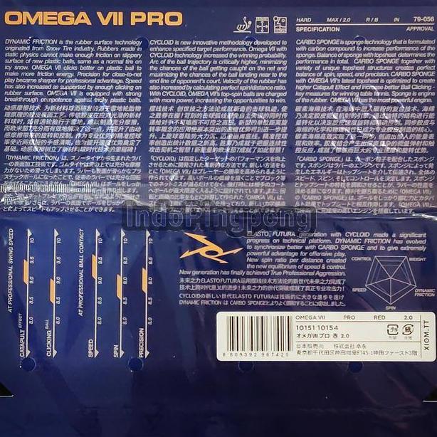 BEBAS ONGKIR - Xiom Omega VII Pro 2.0 - Tenis Meja Pingpong
