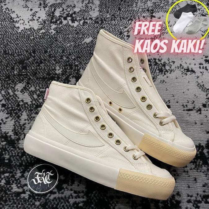 SEPATU COMPASS GAZELLE HIGH CREAM