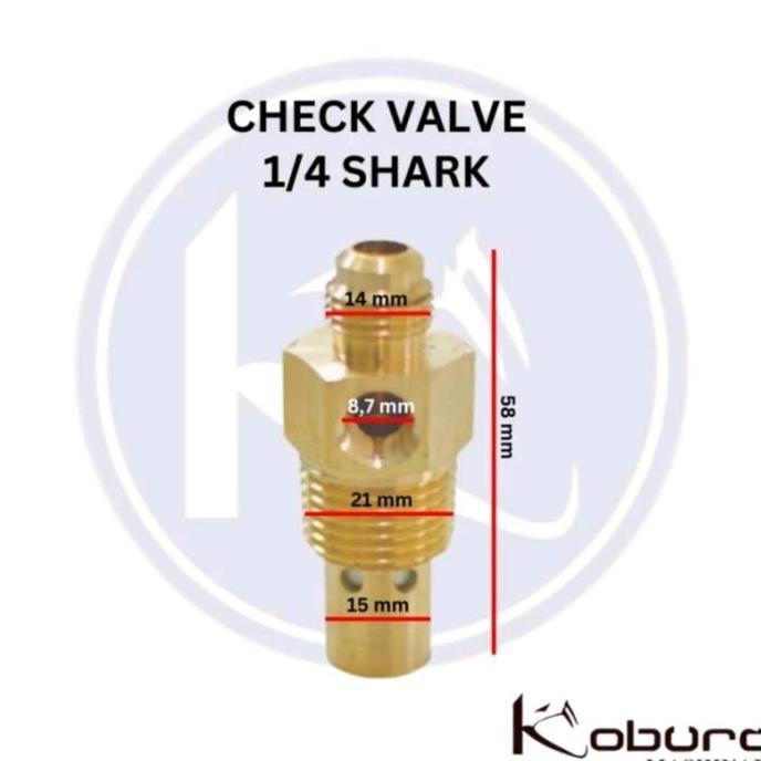 Check valve 1/4hp kompresor SHARK OTOMATIS CHECK VALVE SHARK