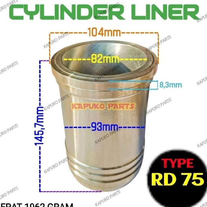 RD75 CYLINDER LINER BORING 82MM UNTUK MESIN DIESEL KUBOTA
