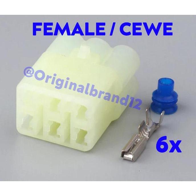 soket Socket DLC kawasaki suzuki Male 6 pin 1 Set