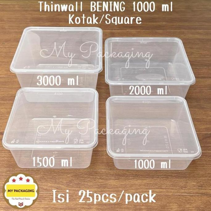 Thinwall KIIP Kotak Makan Microwave / food box / wadah plastik 1500ml