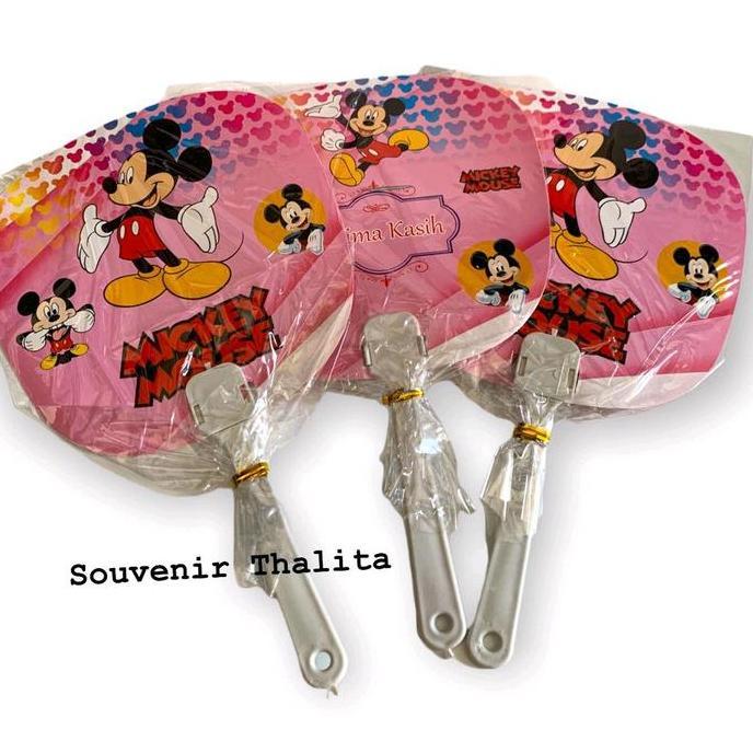 isi 50 pcs Souvenir kipas Miki / Souvenir kipas cantik dan lucu