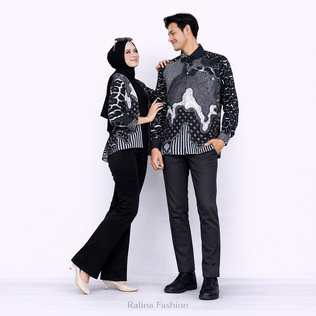 Saless Couple Batik Modern Premium | Kemeja Batik Pria & Blazer Wanita | Baju Couple Pesta Kondangan