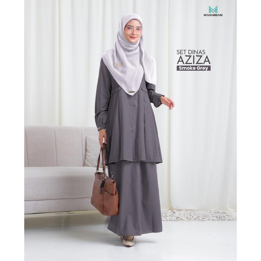 Saless One Set Dinas, Aziza One Set, Set Dinas, Set Baju Kerja, Tunik Kerja, Seragam Pns, Seragam Ke