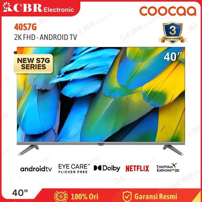 Terlaris Tv Coocaa 40 Inch Led 40S7G ( Fhd - Android Tv)