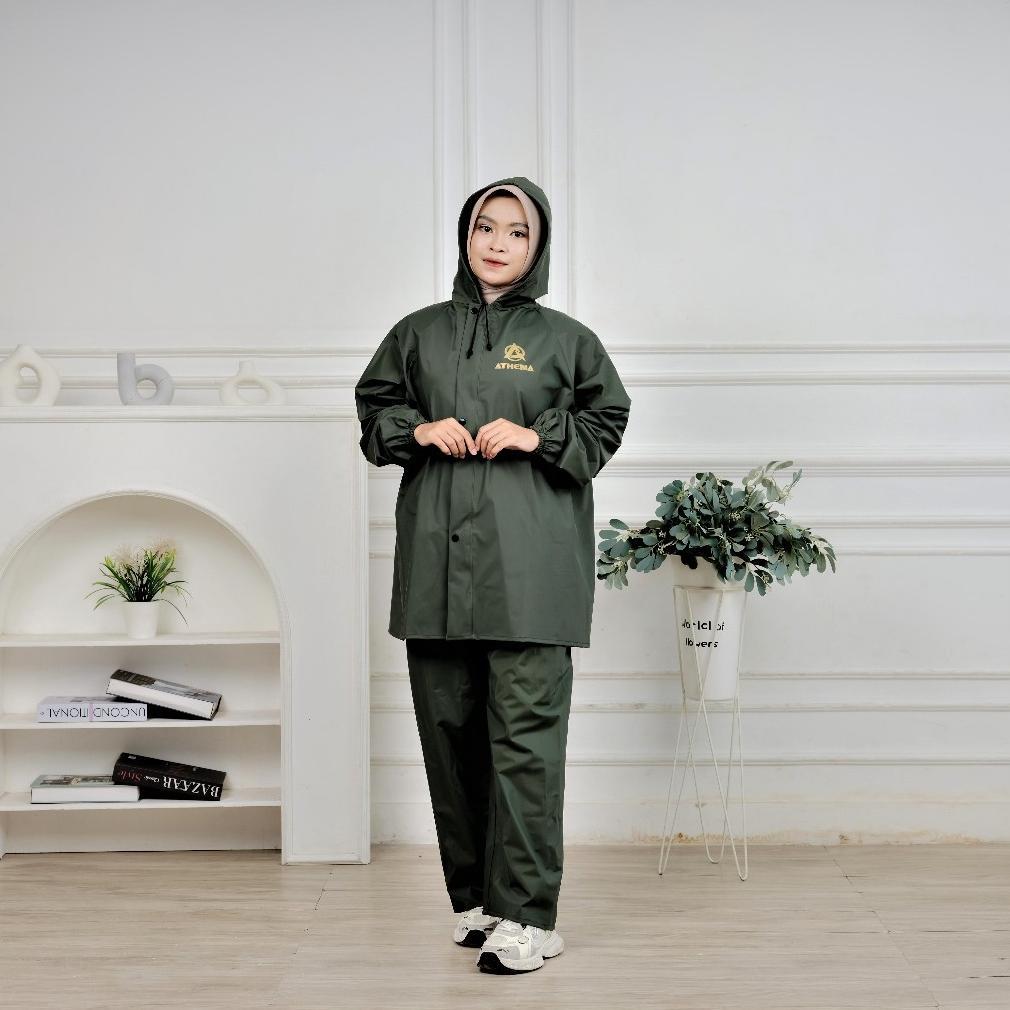 BESTPROMO JAS HUJAN SETELAN DEWASA PRIA WANITA BY ATHENA BAHAN TEBAL KUAT DAN ANTI REMBES